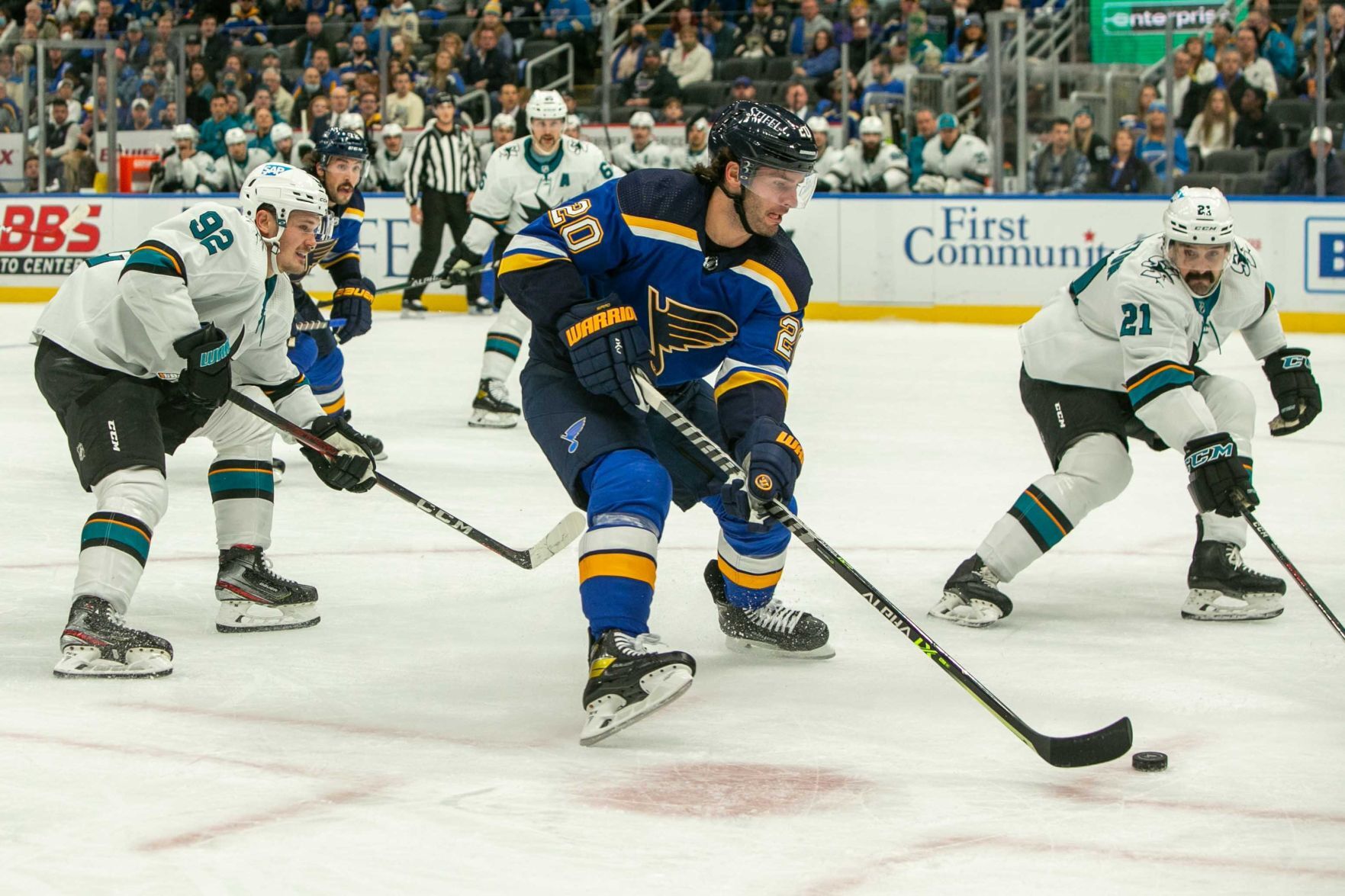 Blues face off against Sharks